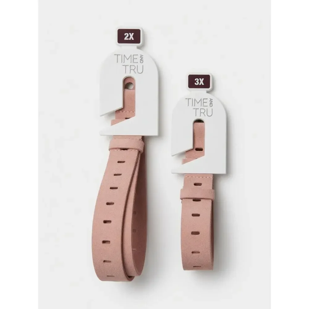 Time and Tru Blush Suede Belt – Size 3X – Brand New with Tags!